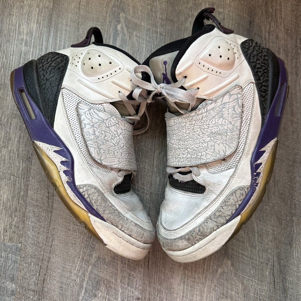 NIKE AIR JORDAN SON OF MARS WHITE-CLUB PURPLE-GREY-BLACK‎ SZ 10.5 [512245-106]